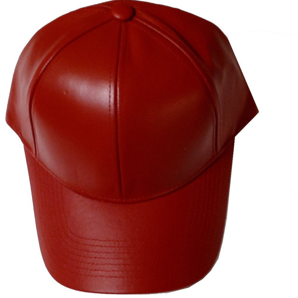 Red Leather Cap